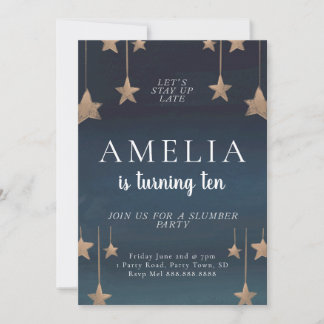 Convite de Aniversário do Partido Sleepover & Slum