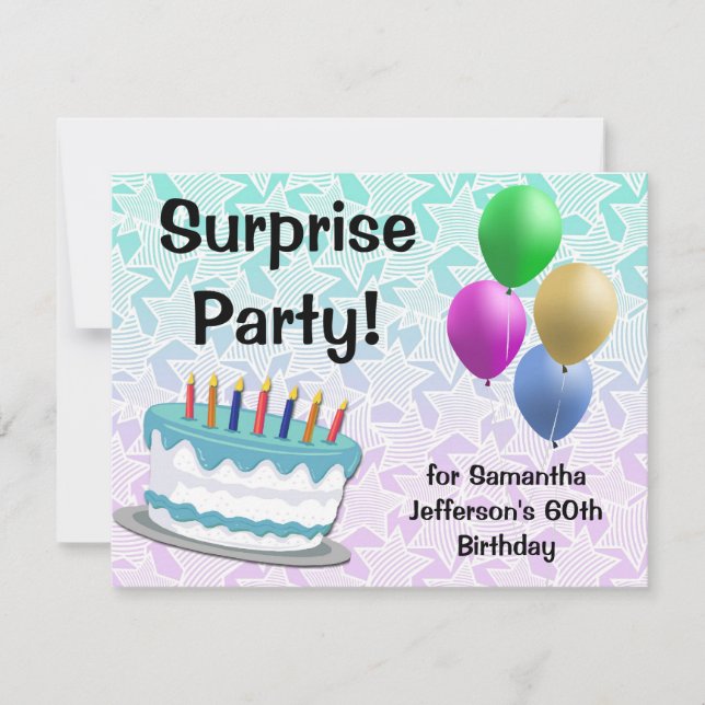 Convite de Aniversário do Partido Surpresa, 60º ou (Frente)