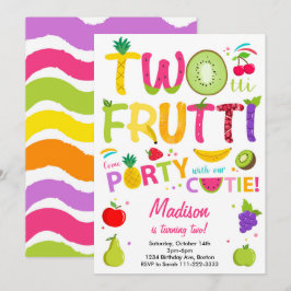 Convite de Aniversário do Partido Twotti Frutti