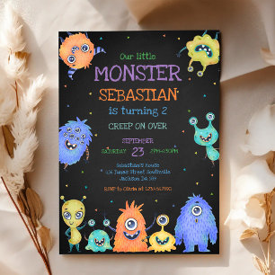 Convite de Aniversário do Pequeno Monstro