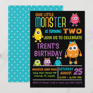 Convite de Aniversário do Pequeno Monstro