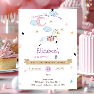 Convite de Aniversário do Pequeno Pônei em Aquarel