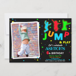 Convite de aniversário do Photo Bount Convite Jump