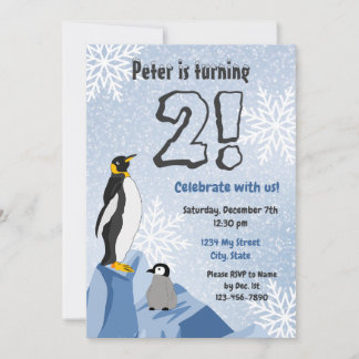 Convite de Aniversário do Pinguim