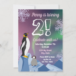 Convite de Aniversário do Pinguim