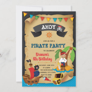 Convite de Aniversário do Pirate Boy