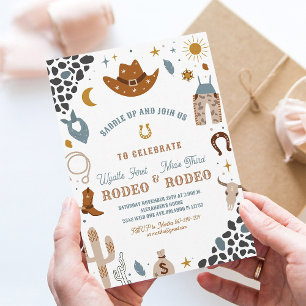 Convite de Aniversário do Primeiro Rodeo do Caubói