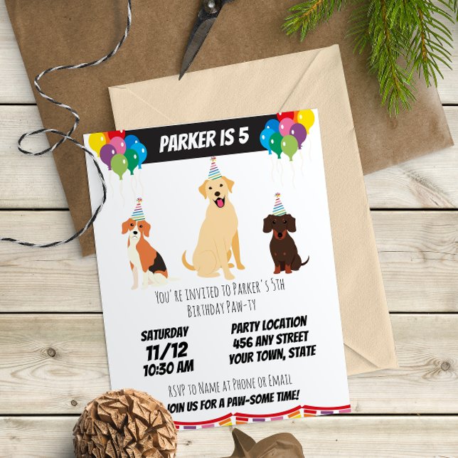 Convite de Aniversário do Puppy (Criador carregado)