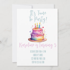 Convite de aniversário do Rainbow