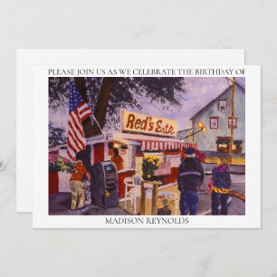 Convite de Aniversário do Red Come Lobster Shack