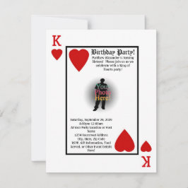 Convite de aniversário do Rei das Caras