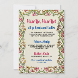 Convite de Aniversário do Renascimento Medieval