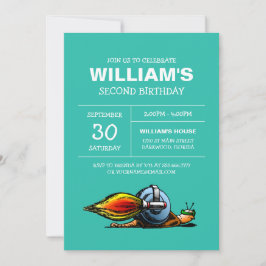 Convite de Aniversário do Rocket Snail