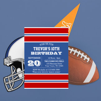 Convite de Aniversário do Royal Blue Red e White T