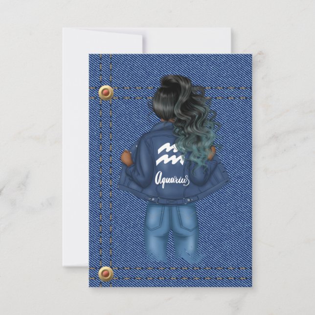 Convite de Aniversário do Signo de Aquário (Frente)