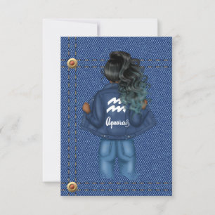 Convite de Aniversário do Signo de Aquário