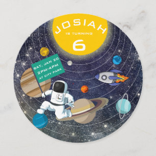 Convite de aniversário do sistema solar