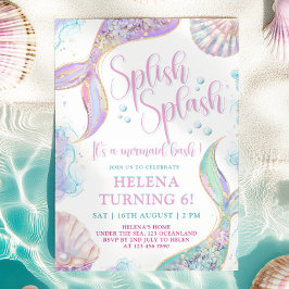 Convite de Aniversário do Splash Splash Smermaid 6