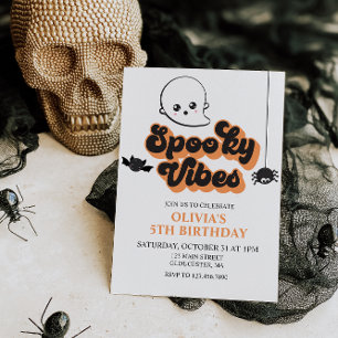Convite de Aniversário do Spookes Vibes Halloween