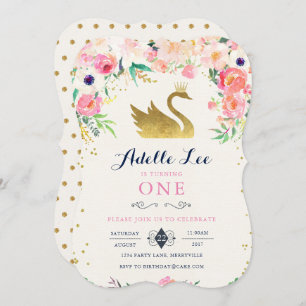 Convite de aniversário do Swan