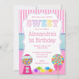 Convite de Aniversário do Sweet Shoppe