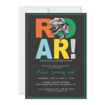 Convite de Aniversário do T-Rex | Festa de Anivers