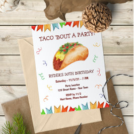 Convite de aniversário do Taco