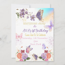 Convite de Aniversário do Tema Borboleta