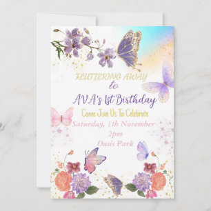 Convite de Aniversário do Tema Borboleta