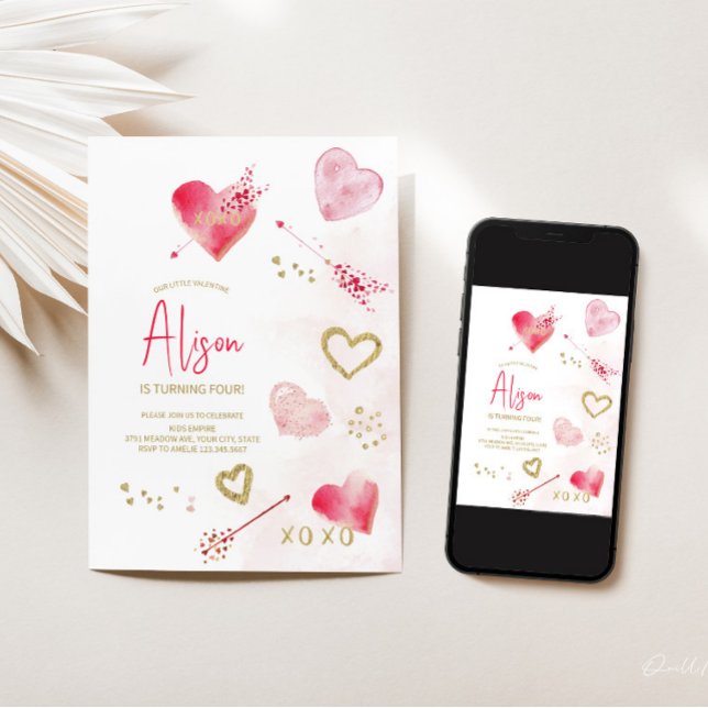 Convite de Aniversário do Tema do dia de os namora (Criador carregado)