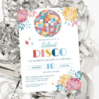 Convite de Aniversário do Tema do Partido Disco Si