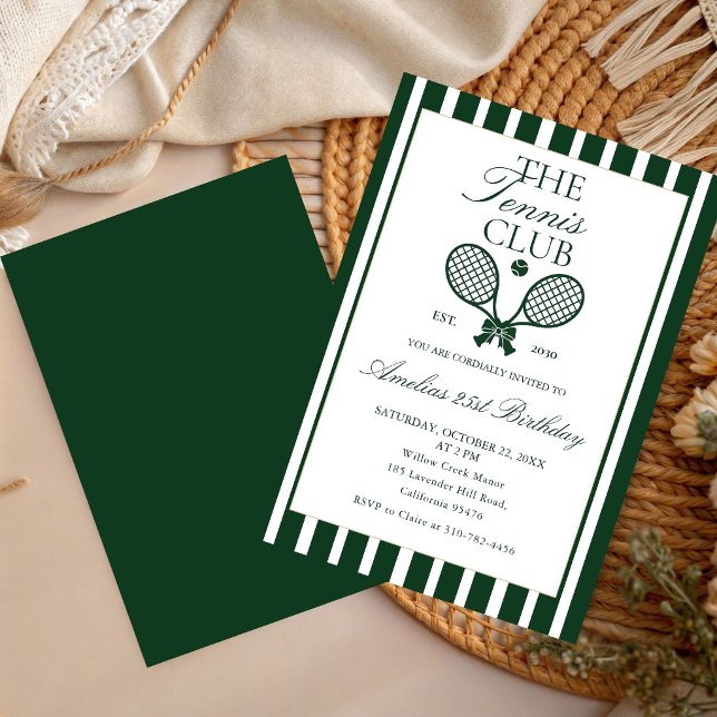 Convite de Aniversário do Tênis Green Bow (Criador carregado)