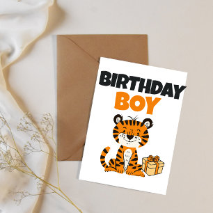 Convite de Aniversário do Tigre Editável