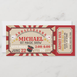 Convite de Aniversário do Tíquete do Programa Mági