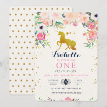 Convite de Aniversário do Unicórn