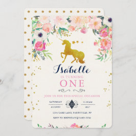 Convite de Aniversário do Unicórn