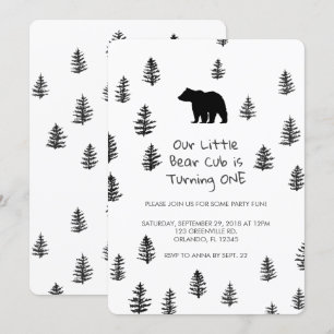 Convite de Aniversário do Ursinho está Fazendo Um