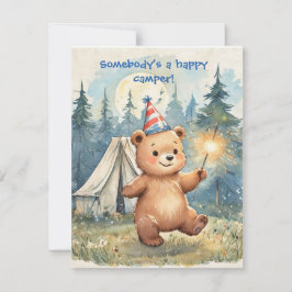Convite de Aniversário do Urso de Aniversário para