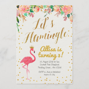 Convite de Aniversário do Vamos Flamingle