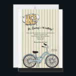 Convite de aniversário do vamos Roll Kid<br><div class="desc">Um convite de aniversário para crianças com bicicleta e redação para passear em brinquedos. (Imagem evasplace on Freepik). O cartão é fácil de personalizar com seu texto, fonte e cor da fonte. Não exatamente o que você está procurando? Todos os nossos produtos podem ser personalizados para atender às suas necessidades...</div>