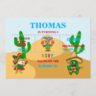 Convite de Aniversário do Viva México