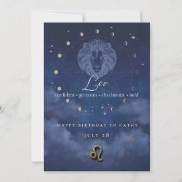 Convite de Aniversário do Zodíaco de Leão