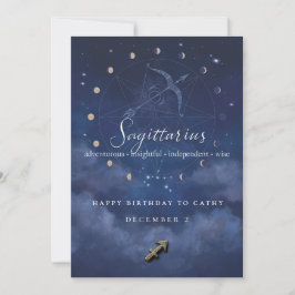 Convite de Aniversário do Zodíaco de Sagitário