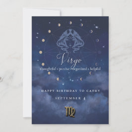 Convite de Aniversário do Zodíaco de Virgem