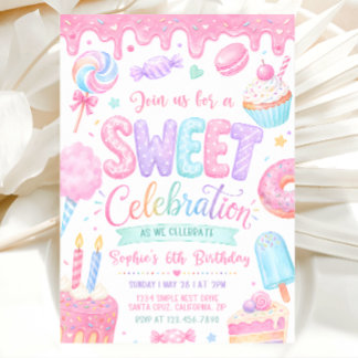 Convite de Aniversário Doce, Convite de Aniversári