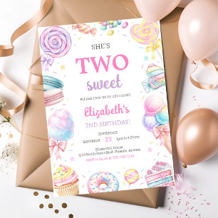 Convite de Aniversário Doce Dupla de Doces