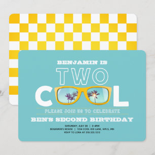 Convite de Aniversário Dois Anos Menino Super Lega