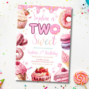 Convite de Aniversário Dois Doce, Donut de Anivers