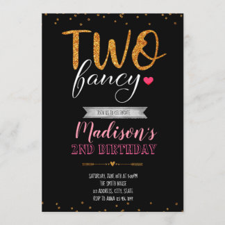 Convite de aniversário dois extravagante