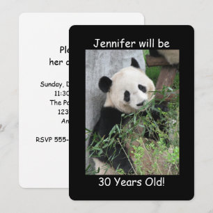 Convite de aniversário, Dois Lados, Panda Preta